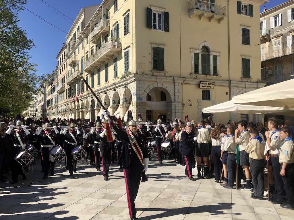 Brass band in Corfu during Easter