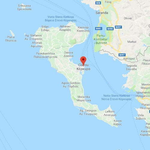 best holidays to corfu map