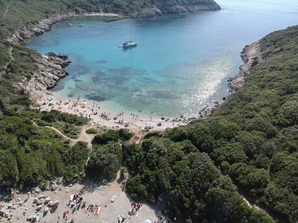 Best Holidays to Corfu Greece Porto Timoni drone view